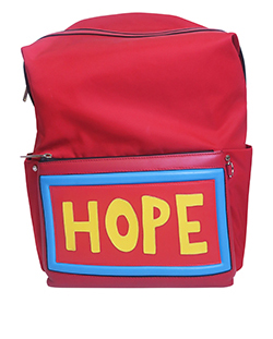 Hope Backpack, Nylon/Leather, Red, 7VZ035 6CL, 179-8241.